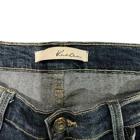 Kancan Women’s Distressed Low Rise Boyfriend Stretch Cropped Jean Size 27 - Picture 5 of 8